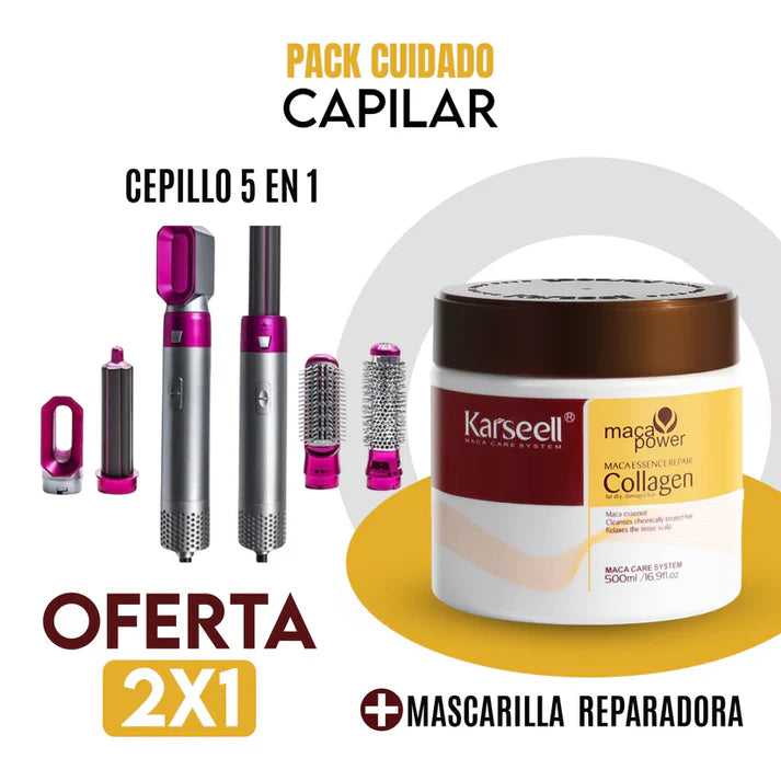 OFERTA 2X1 - Cepillo 5 en 1 + Mascarilla Karseell